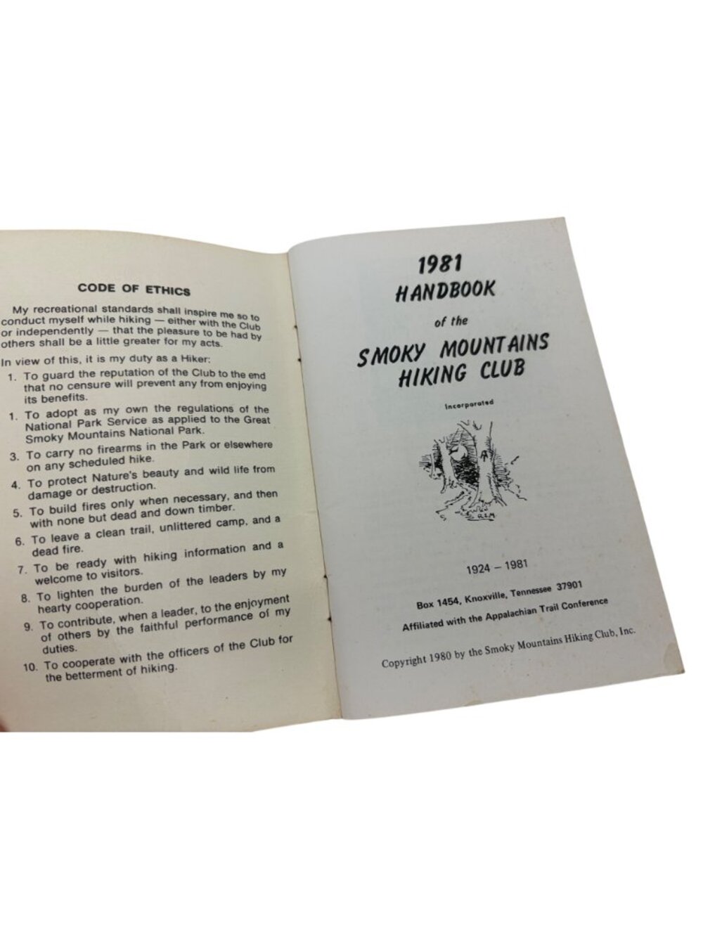 Smoky Mountains Hiking Club Ephemera Lot 1937 1951 1976 1926 Pamphlet Reprint - Picture 7 of 12